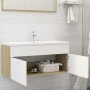 White oak plywood sink cabinet 100x38.5x46 cm by vidaXL, Bathroom furniture - Ref: Foro24-804679, Price: 46,56 €, Discount: %