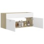 Waschbeckenschrank aus weißem Eichensperrholz 100x38,5x46 cm von vidaXL, Badezimmermöbel - Ref: Foro24-804679, Preis: 46,56 €...