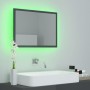 Glossy gray plywood bathroom mirror 60x8.5x37 cm by vidaXL, bathroom vanities - Ref: Foro24-804923, Price: 36,31 €, Discount: %