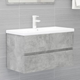 vi Mueble de lavabo madera ingeniería gris hormigón 80x38,5x45cm de vidaXL, Muebles de baño - Ref: Foro24-804750, Precio: 52,...