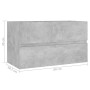 vi Mueble de lavabo madera ingeniería gris hormigón 80x38,5x45cm de vidaXL, Muebles de baño - Ref: Foro24-804750, Precio: 52,...