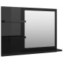 Espejo de baño aglomerado negro brillante 60x10,5x45 cm de vidaXL, Tocadores de baño - Ref: Foro24-805013, Precio: 43,99 €, D...