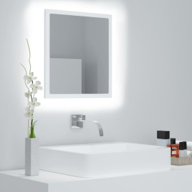 Espejo de baño LED acrílico blanco 40x8,5x37 cm de vidaXL, Tocadores de baño - Ref: Foro24-804908, Precio: 28,06 €, Descuento: %