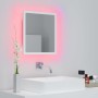 White acrylic LED bathroom mirror 40x8.5x37 cm by vidaXL, bathroom vanities - Ref: Foro24-804908, Price: 28,06 €, Discount: %