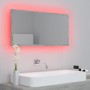 Acryl LED Badezimmer Spiegel Beton grau 90x8.5x37 cm von vidaXL, Badezimmerwaschtische - Ref: Foro24-804936, Preis: 45,21 €, ...