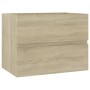 Sonoma Eiche Sperrholz Waschbeckenschrank 60x38,5x45 cm von vidaXL, Badezimmermöbel - Ref: Foro24-804740, Preis: 58,04 €, Rab...