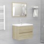 Armario de lavabo contrachapada roble Sonoma 60x38,5x45 cm de vidaXL, Muebles de baño - Ref: Foro24-804740, Precio: 54,78 €, ...