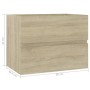 Sonoma Eiche Sperrholz Waschbeckenschrank 60x38,5x45 cm von vidaXL, Badezimmermöbel - Ref: Foro24-804740, Preis: 58,04 €, Rab...