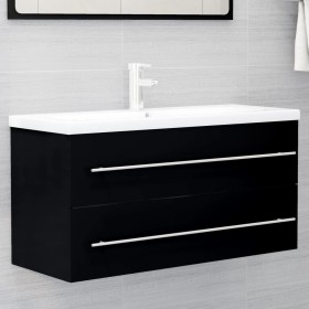 Armario para lavabo madera contrachapada negro 100x38,5x48 cm de vidaXL, Muebles de baño - Ref: Foro24-804720, Precio: 91,28 ...