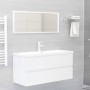 Glossy white engineered wood washbasin cabinet 100x38.5x45 cm by vidaXL, Bathroom furniture - Ref: Foro24-804770, Price: 82,7...