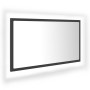 Espejo de baño LED acrílico gris 80x8,5x37 cm de vidaXL, Tocadores de baño - Ref: Foro24-804926, Precio: 36,99 €, Descuento: %