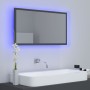 Espejo de baño LED acrílico gris 80x8,5x37 cm de vidaXL, Tocadores de baño - Ref: Foro24-804926, Precio: 36,99 €, Descuento: %