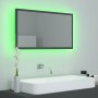 Espejo de baño LED acrílico gris 80x8,5x37 cm de vidaXL, Tocadores de baño - Ref: Foro24-804926, Precio: 36,99 €, Descuento: %