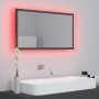 Espejo de baño LED acrílico gris 80x8,5x37 cm de vidaXL, Tocadores de baño - Ref: Foro24-804926, Precio: 36,99 €, Descuento: %