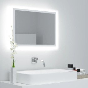 White acrylic LED bathroom mirror 60x8.5x37 cm by vidaXL, bathroom vanities - Ref: Foro24-804916, Price: 28,65 €, Discount: %