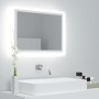 Espejo de baño LED acrílico blanco 60x8,5x37 cm de vidaXL, Tocadores de baño - Ref: Foro24-804916, Precio: 28,65 €, Descuento: %