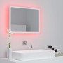 Espejo de baño LED acrílico blanco 60x8,5x37 cm de vidaXL, Tocadores de baño - Ref: Foro24-804916, Precio: 43,98 €, Descuento: %