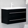 Armario para lavabo aglomerado negro 80x38,5x48 cm de vidaXL, Muebles de baño - Ref: Foro24-804702, Precio: 68,53 €, Descuent...