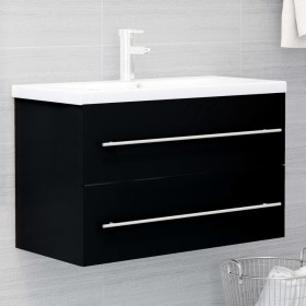 Black chipboard sink cabinet 80x38.5x48 cm by vidaXL, Bathroom furniture - Ref: Foro24-804702, Price: 64,99 €, Discount: %