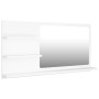 Espejo de baño madera contrachapada blanco 90x10,5x45 cm de vidaXL, Tocadores de baño - Ref: Foro24-805015, Precio: 41,12 €, ...