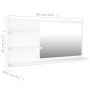 White plywood bathroom mirror 90x10.5x45 cm by vidaXL, bathroom vanities - Ref: Foro24-805015, Price: 37,35 €, Discount: %