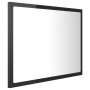 Black glossy acrylic bathroom mirror 60x8.5x37 cm by vidaXL, bathroom vanities - Ref: Foro24-804922, Price: 47,61 €, Discount: %