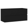 Armario para lavabo madera contrachapada negro 90x38,5x45 cm de vidaXL, Muebles de baño - Ref: Foro24-804756, Precio: 52,04 €...