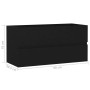 Armario para lavabo madera contrachapada negro 90x38,5x45 cm de vidaXL, Muebles de baño - Ref: Foro24-804756, Precio: 52,04 €...