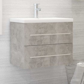 Mueble de lavabo madera ingeniería gris hormigón 60x38,5x48 cm de vidaXL, Muebles de baño - Ref: Foro24-804696, Precio: 55,09...