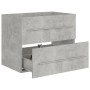 Mueble de lavabo madera ingeniería gris hormigón 60x38,5x48 cm de vidaXL, Muebles de baño - Ref: Foro24-804696, Precio: 54,99...