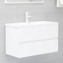 White engineered wood washbasin cabinet 80x38.5x45 cm by vidaXL, Bathroom furniture - Ref: Foro24-804746, Price: 51,39 €, Dis...