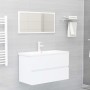 White engineered wood washbasin cabinet 80x38.5x45 cm by vidaXL, Bathroom furniture - Ref: Foro24-804746, Price: 51,39 €, Dis...