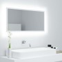 White acrylic LED bathroom mirror 90x8.5x37 cm by vidaXL, bathroom vanities - Ref: Foro24-804932, Price: 45,82 €, Discount: %