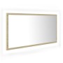 Espejo de baño LED acrílico color roble Sonoma 90x8,5x37 cm de vidaXL, Tocadores de baño - Ref: Foro24-804935, Precio: 46,38 ...