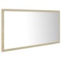 Sonoma Oak Color Acrylic LED Bathroom Mirror 90x8.5x37 cm by vidaXL, bathroom vanities - Ref: Foro24-804935, Price: 46,38 €, ...