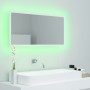 White acrylic LED bathroom mirror 90x8.5x37 cm by vidaXL, bathroom vanities - Ref: Foro24-804932, Price: 45,82 €, Discount: %