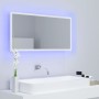 White acrylic LED bathroom mirror 90x8.5x37 cm by vidaXL, bathroom vanities - Ref: Foro24-804932, Price: 45,82 €, Discount: %