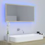 Espejo de baño LED acrílico color roble Sonoma 90x8,5x37 cm de vidaXL, Tocadores de baño - Ref: Foro24-804935, Precio: 46,38 ...