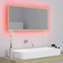 Espejo de baño LED acrílico color roble Sonoma 90x8,5x37 cm de vidaXL, Tocadores de baño - Ref: Foro24-804935, Precio: 46,38 ...