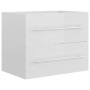 Glossy white engineered wood washbasin cabinet 60x38.5x48 cm by vidaXL, Bathroom furniture - Ref: Foro24-804698, Price: 76,87...