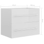 Mueble de lavabo madera ingeniería blanco brillo 60x38,5x48 cm de vidaXL, Muebles de baño - Ref: Foro24-804698, Precio: 76,87...