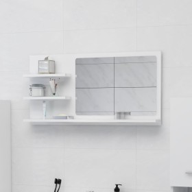 Bathroom mirror in glossy white plywood 90x10.5x45 cm by vidaXL, bathroom vanities - Ref: Foro24-805021, Price: 34,12 €, Disc...