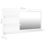 Bathroom mirror in glossy white plywood 90x10.5x45 cm by vidaXL, bathroom vanities - Ref: Foro24-805021, Price: 34,99 €, Disc...