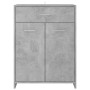 Armario de baño madera contrachapada gris hormigón 60x33x80 cm de vidaXL, Muebles de baño - Ref: Foro24-805028, Precio: 59,85...