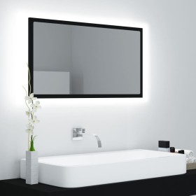 Espejo baño LED negro acrílico 80x8,5x37 cm de vidaXL, Tocadores de baño - Ref: Foro24-804925, Precio: 45,34 €, Descuento: %