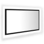 Espejo baño LED negro acrílico 80x8,5x37 cm de vidaXL, Tocadores de baño - Ref: Foro24-804925, Precio: 45,31 €, Descuento: %