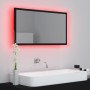 Black acrylic LED bathroom mirror 80x8.5x37 cm by vidaXL, bathroom vanities - Ref: Foro24-804925, Price: 45,31 €, Discount: %