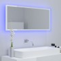 Glossy white acrylic LED bathroom mirror 100x8.5x37 cm by vidaXL, bathroom vanities - Ref: Foro24-804945, Price: 58,93 €, Dis...