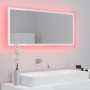 Glossy white acrylic LED bathroom mirror 100x8.5x37 cm by vidaXL, bathroom vanities - Ref: Foro24-804945, Price: 58,93 €, Dis...