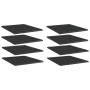 Shelf shelf 8 units glossy black plywood 40x50x1.5cm by vidaXL, Shelves - Ref: Foro24-805199, Price: 39,30 €, Discount: %